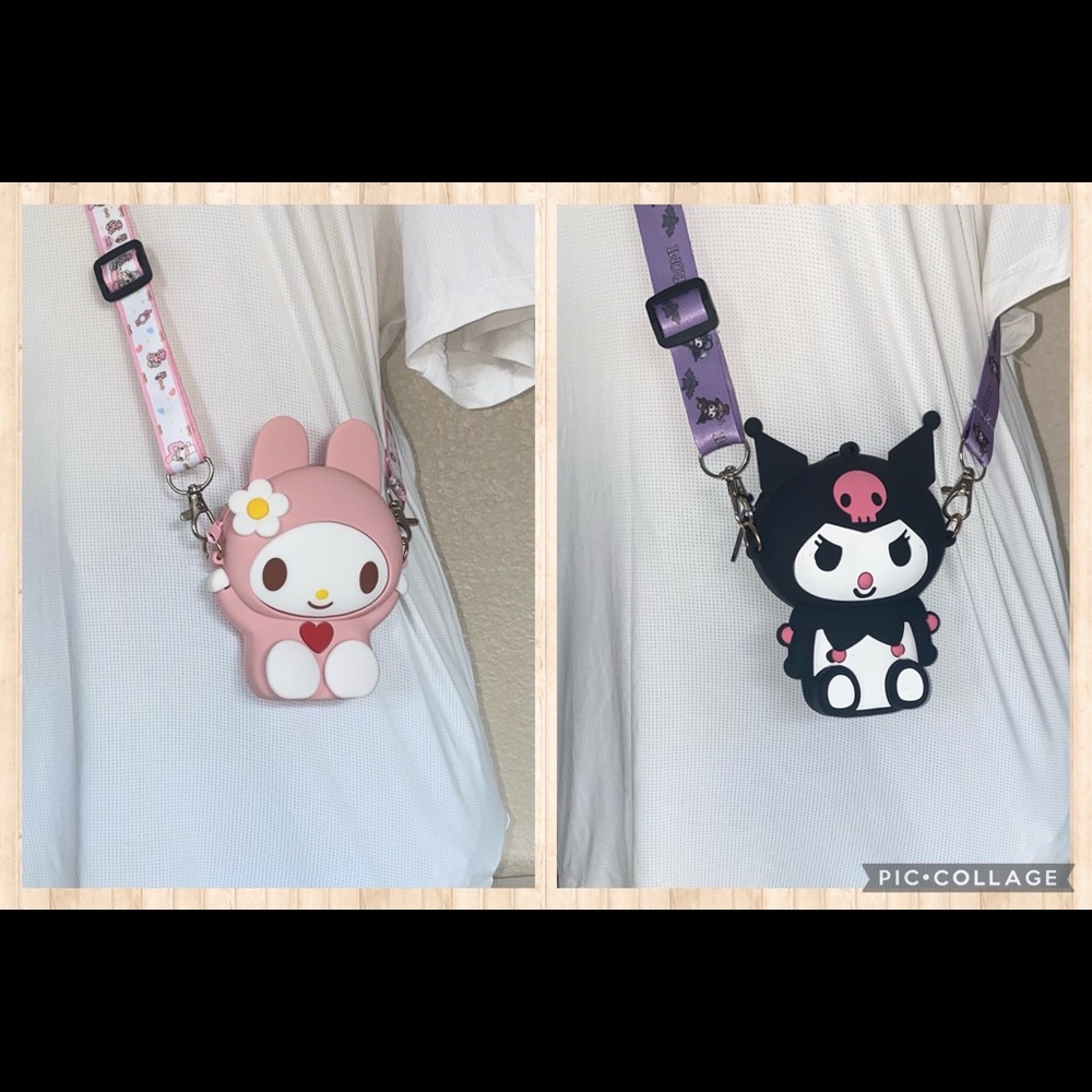 BUNDLE 2‼️ MELODY & KUROMI ,SMALL SLING COIN PURSE FOR GIRLS & WOMEN